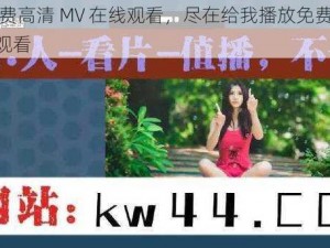 畅享免费高清 MV 在线观看，尽在给我播放免费高清 MV 在线观看