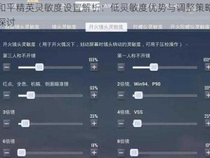 和平精英灵敏度设置解析：低灵敏度优势与调整策略探讨