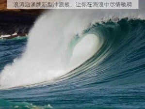 浪涛汹涌牌新型冲浪板，让你在海浪中尽情驰骋