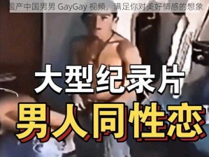 国产中国男男 GayGay 视频，满足你对美好情感的想象