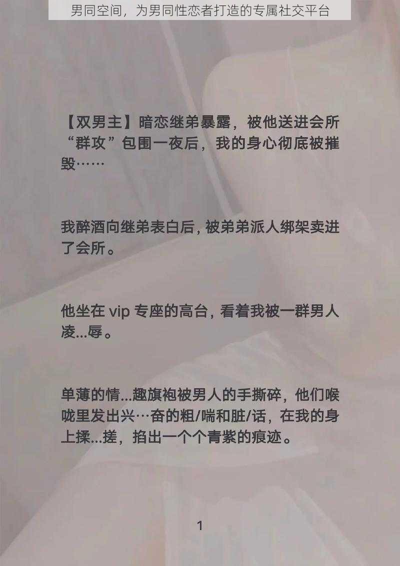 男同空间，为男同性恋者打造的专属社交平台