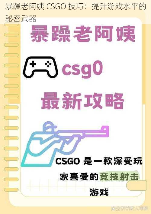 暴躁老阿姨 CSGO 技巧：提升游戏水平的秘密武器