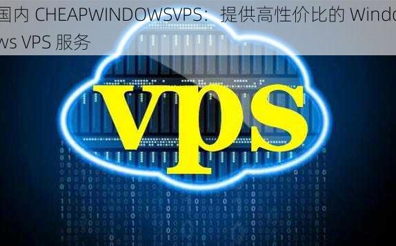 国内 CHEAPWINDOWSVPS：提供高性价比的 Windows VPS 服务