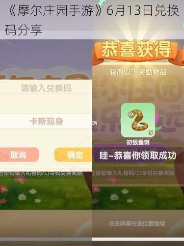 《摩尔庄园手游》6月13日兑换码分享