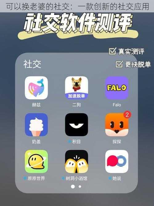 可以换老婆的社交：一款创新的社交应用